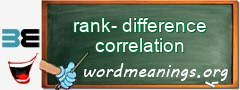 WordMeaning blackboard for rank-difference correlation